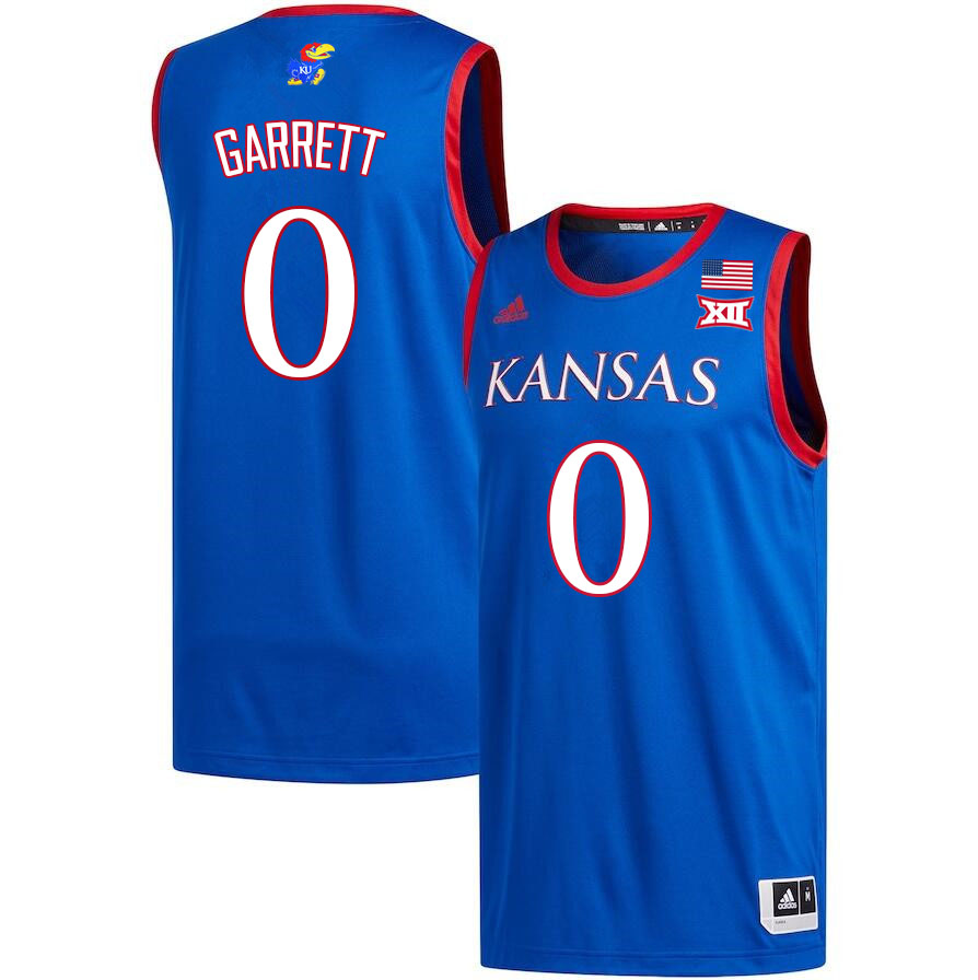 Men #0 Marcus Garrett Kansas Jayhawks College Basketball Jerseys Sale-Royal